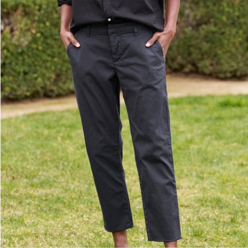 Frank & Eileen Wicklow Italian Performance Twill Pant in Washed Black